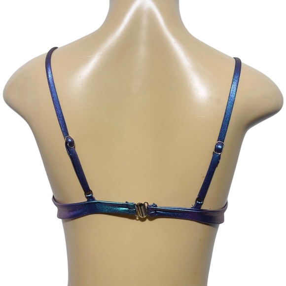 🦋M Blue/Purple Holographic Metallic Bikini Top 🦋 - Picture 7 of 13